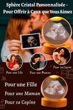 Charger l'image dans la galerie, Souvenir&Love™Sphère en cristal avec gravure personnalisée