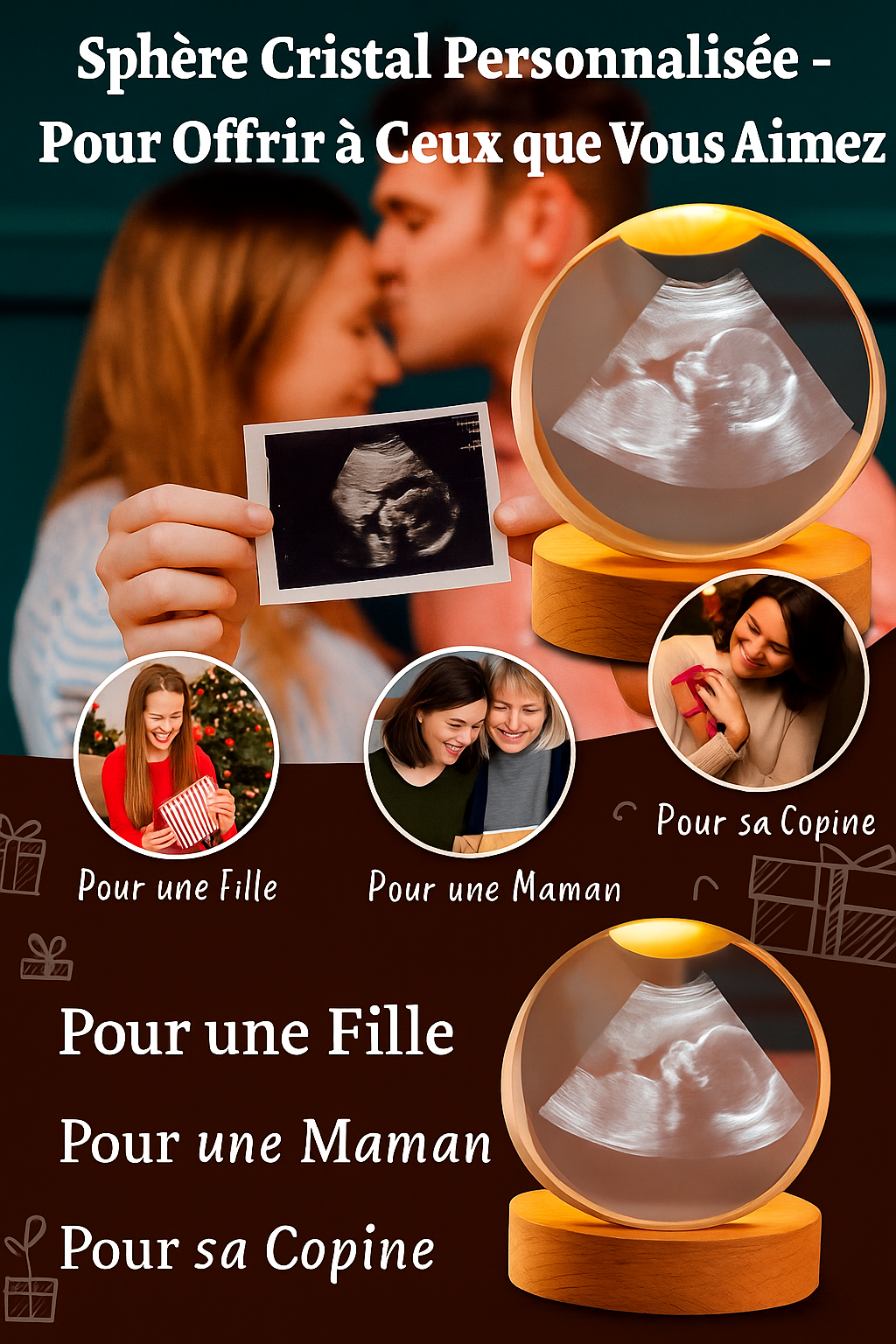 Souvenir&Love™
Sphère en cristal avec gravure personnalisée