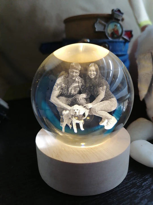 Souvenir&Love™
Sphère en cristal avec gravure personnalisée