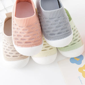 Toddler Baby Summer Mesh Breathable First Walker Pure Color Girls Boys 0-3T Non-Slip Casual Shoes Lightweight Sneakers Sandals